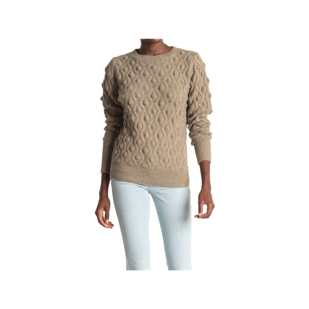 Popcorn Knit Crew Neck Pullover Sweater NEW WITH TAGS